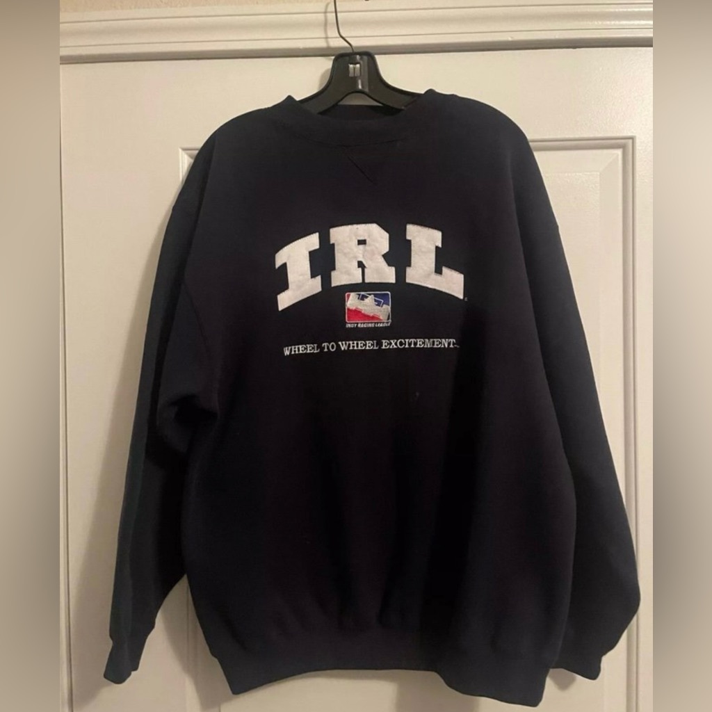 Vintage Indy Racing League Irl Wheel To Wheel Excitement Sweater L